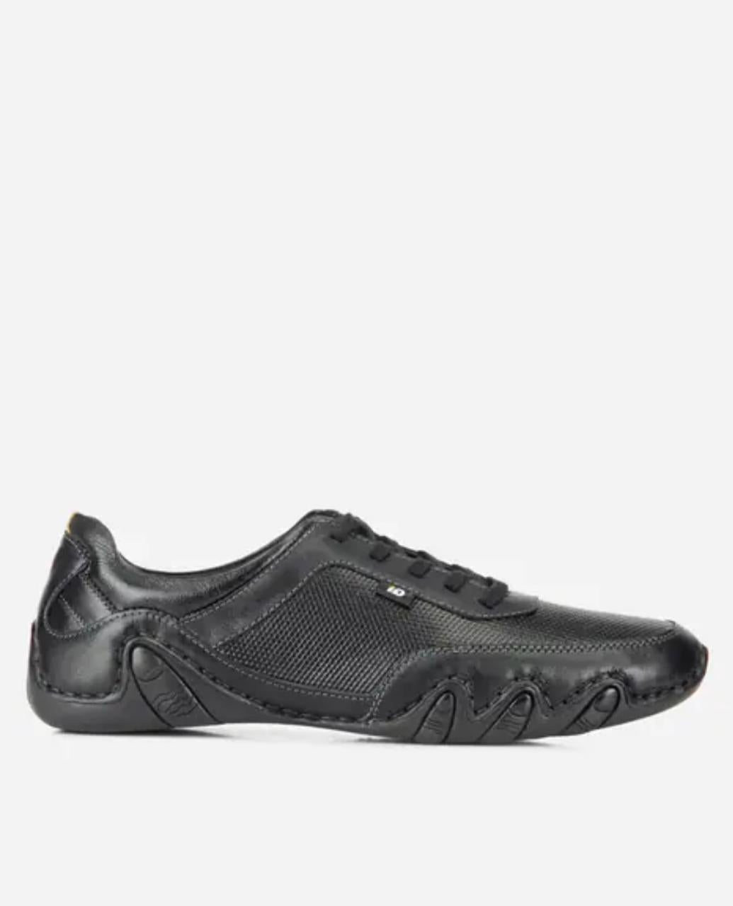 iD GENUINE LEATHER LACE-UP FLAT SHOES